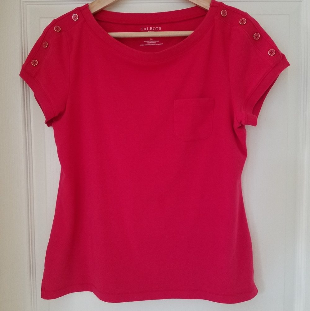 Talbots Bright Pink Tee Shirt